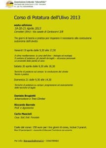 locandina potatura ulivo 2013
