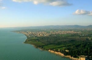 Vista aerea del Bosco di Palo