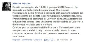 Dalla pagina FB del Sindaco Pascucci