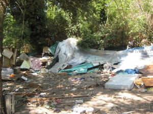 I materiali rimossi dall'area