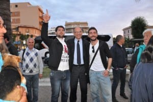 Ion Mirian Segretario GD con Letta e Luca Caroselli