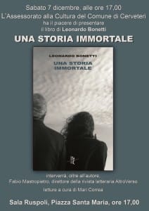 Locandina presentazione Una storia immortale A3