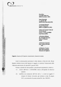 Un estratto della lettera della Bracciano Ambiente ai comuni