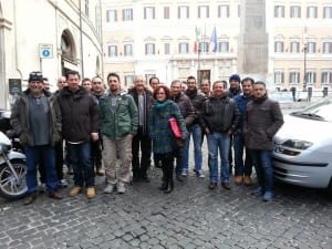 Parte della delegazione dei carrozzieri di CNA a Roma con la segretaria Luigia Melaragni