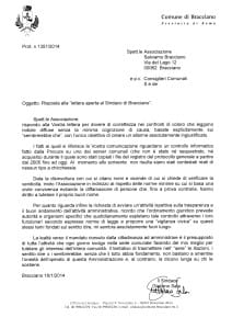 La risposta del Sindaco Sala in originale