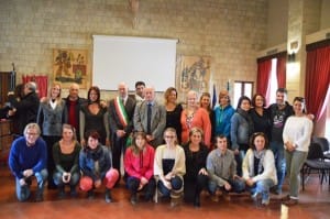 Il sindaco Mazzola con i docenti delle delegazioni del Comenius
