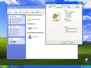 Il celebre desktop di Windows xp