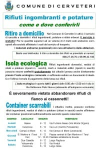 Cerveteri, come conferire ingombranti e potature