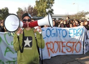 Proteste degli studenti (Foto Civonline)