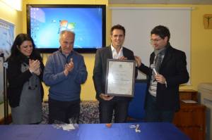 Fontana riceve il riconoscimento di socio onorario