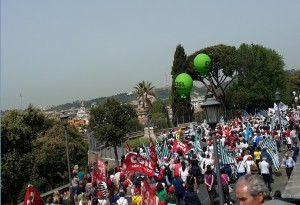manifestazion cgil cisl uil