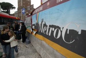 Roma 28 02 08  Pzzza Venezia indagini archeologiche metro C  foto renato ciofani