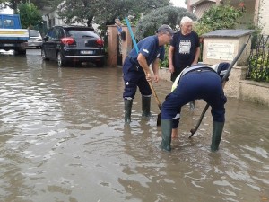 Volontari AEOPC - allagamenti Tarquinia