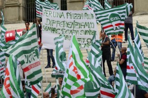 La protesta in Campidoglio (Foto Omniroma)
