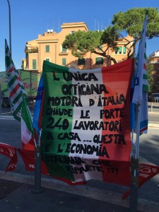 Lavoratori AMS in protesta