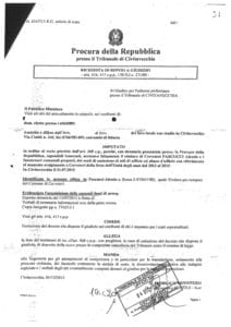 Richiesta rinvio a giudizio