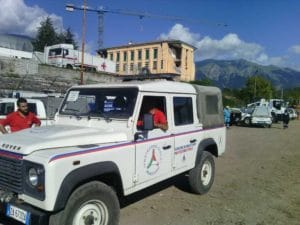 La Protezione civile di Bracciano sui luoghi del terremoto