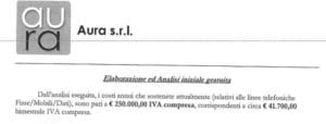 Un estratto della relazione della società Aura