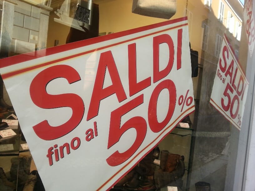 I saldi partiranno il 5 gennaio