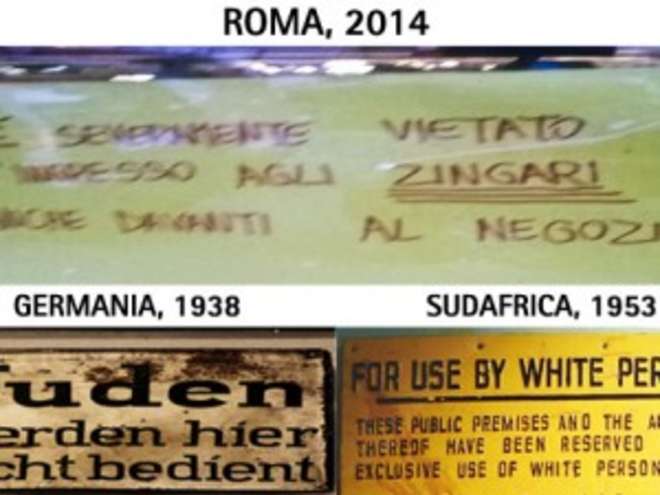 “Vietato l’ingresso agli zingari”: cartello choc crea indignazione a Roma