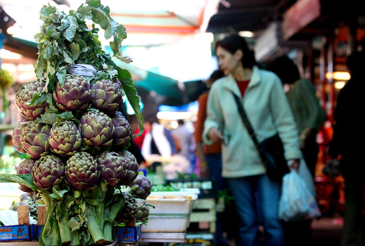 mercato carciofi