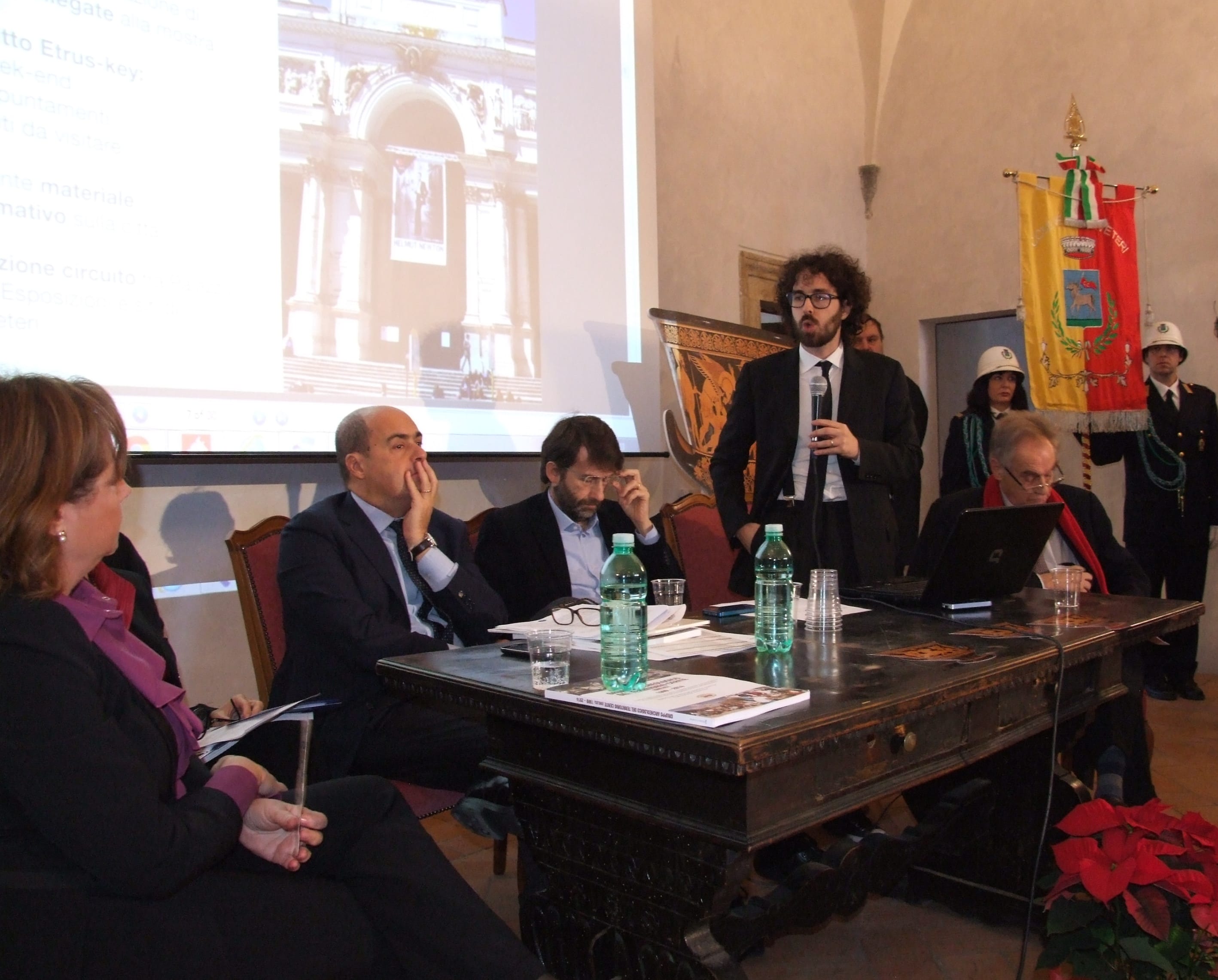 Cerveteri 18 dicembre 2014 conferenza stampa Franceschini Zingaretti Pascucci Ravera Russo Isman