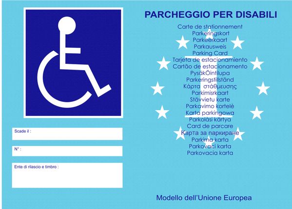 parcheggio disabili