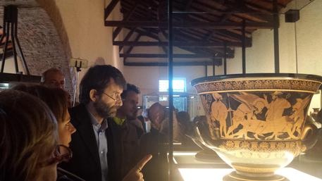 Il cratere di Eufronio torna a Cerveteri, Franceschini alla mostra