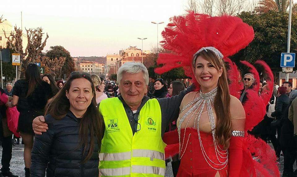 Roberta Galletta Sebastiano Pretrarolo e Gioia Lestingi nell a edizione dello scorso anno di Io Faro Carnevale del 2017