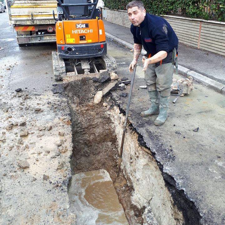 lavori via napoli operai flavia ladispoli