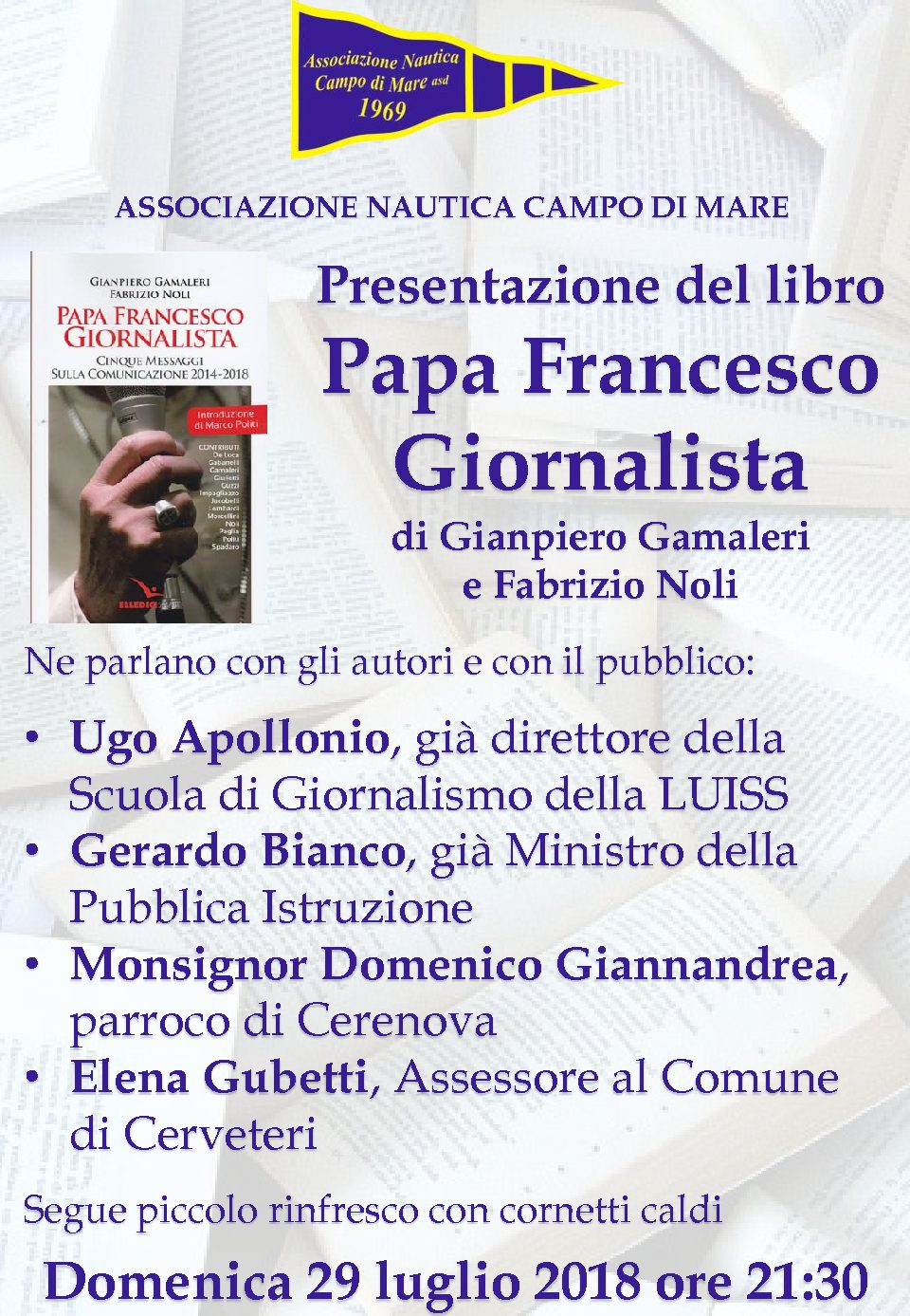 Marina di Cerveteri, domenica la presentazione del libro “Papa Francesco giornalista” di Gianpiero Gamaleri