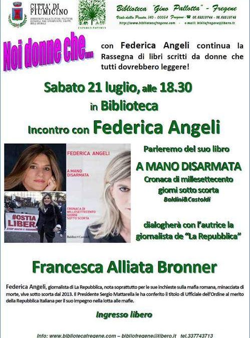 Fregene, Federica Angeli presenta il suo libro