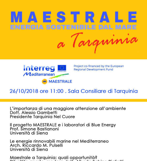 Tarquinia, un viaggio nelle Blue Energy con il progetto Maestrale
