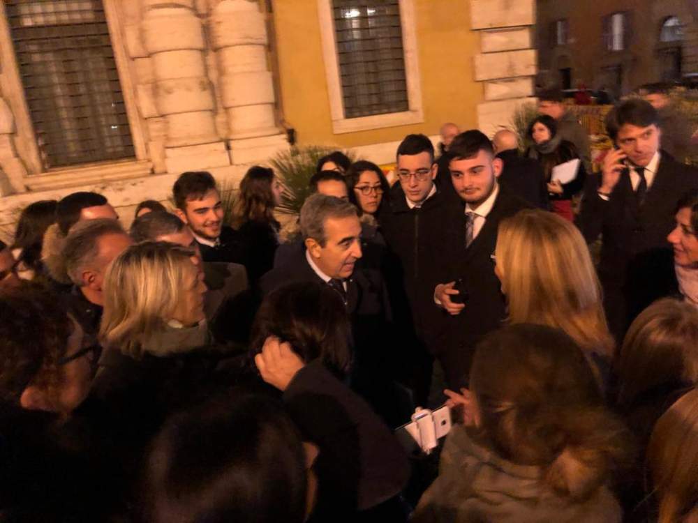 Studenti del Cardarelli di Tarquinia con il senatore Gasparri a Palazzo Madama