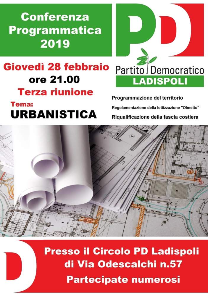 Locandina Conferenza Programmatica - incontro 28 febbraio