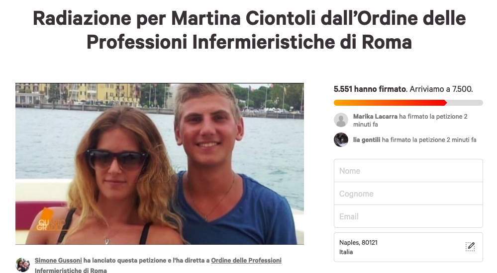 Petizione Martina Ciontoli Petizione Martina Ciontoli