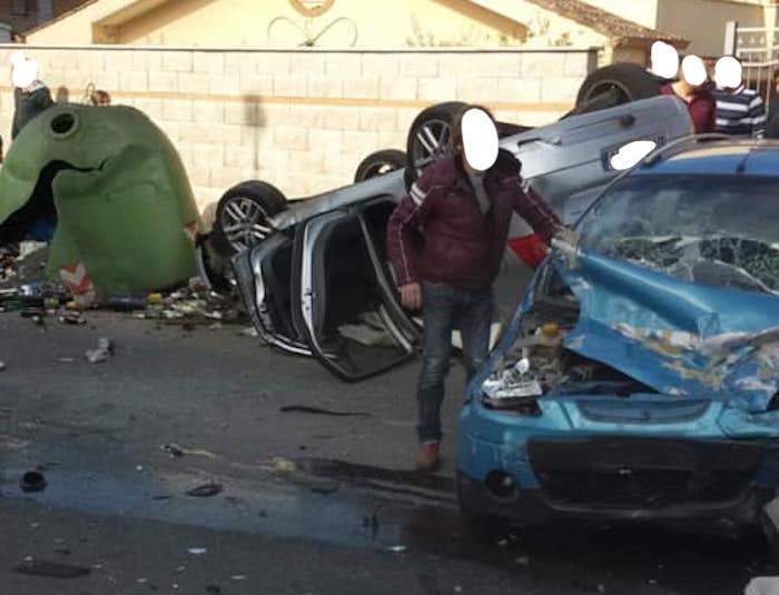 Incidente in via di Vermicino, sorpasso con auto rubata cinque i