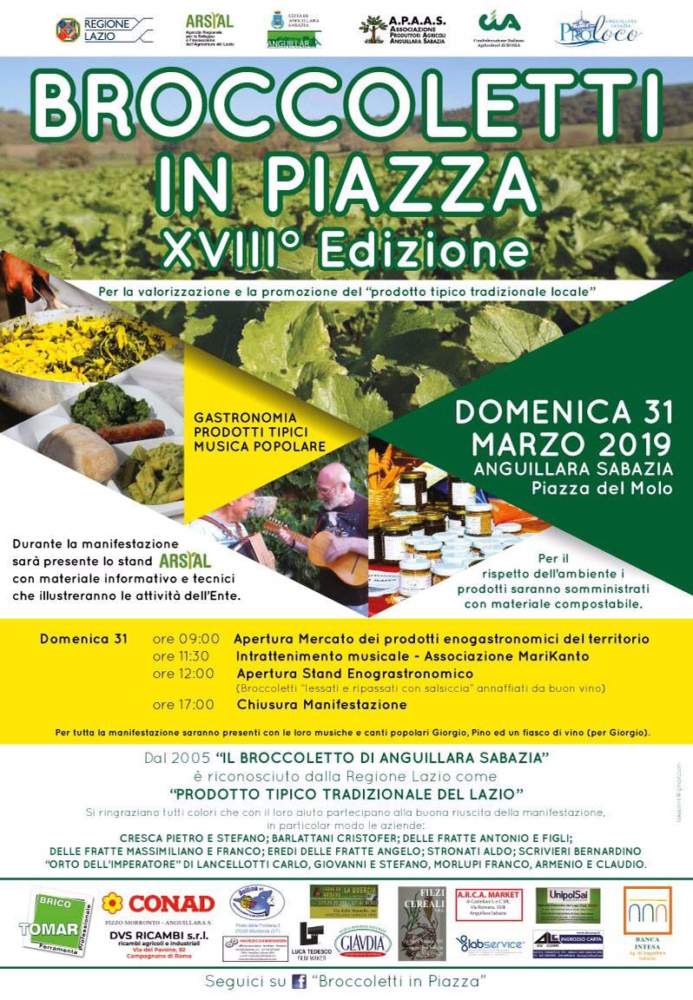 Broccoletti in Piazza ad Anguillara Sabazia