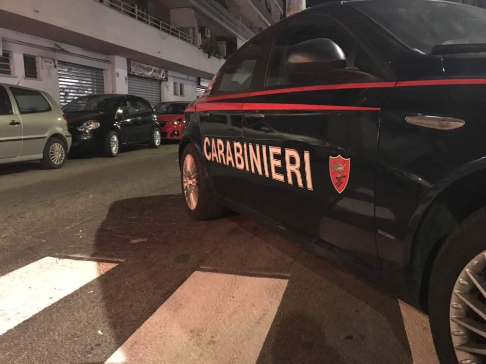 Una Gazzella dei Carabinieri intervenuta
