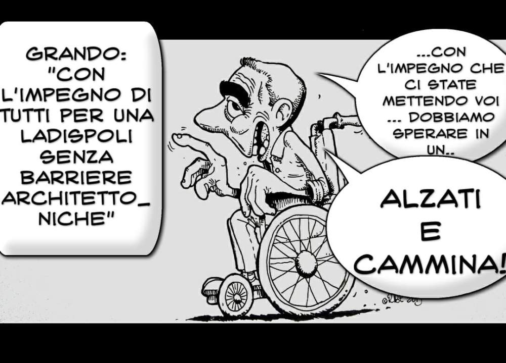 Vignetta disabili dehors Lamberto Paris Vignetta disabili dehors Lamberto Paris