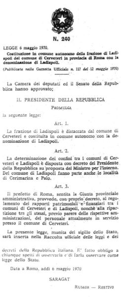 Legge 6 maggio 1970