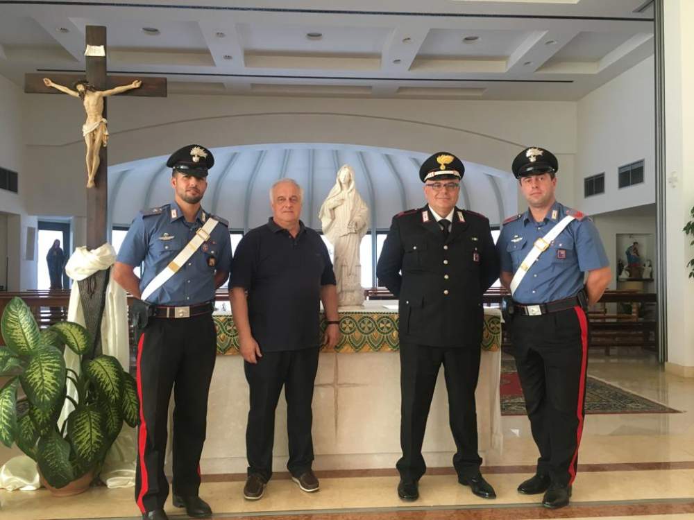 Cerveteri – La statua della Madonna restituita al parroco ss. trinità