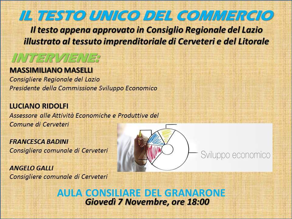 locandina testo unico commercio