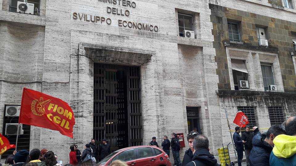 cgil fiom mise ministero sviluppo economico