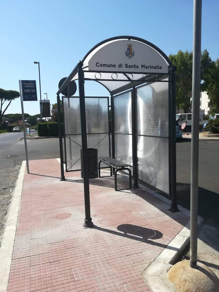 fermata bus santa marinella pensilina