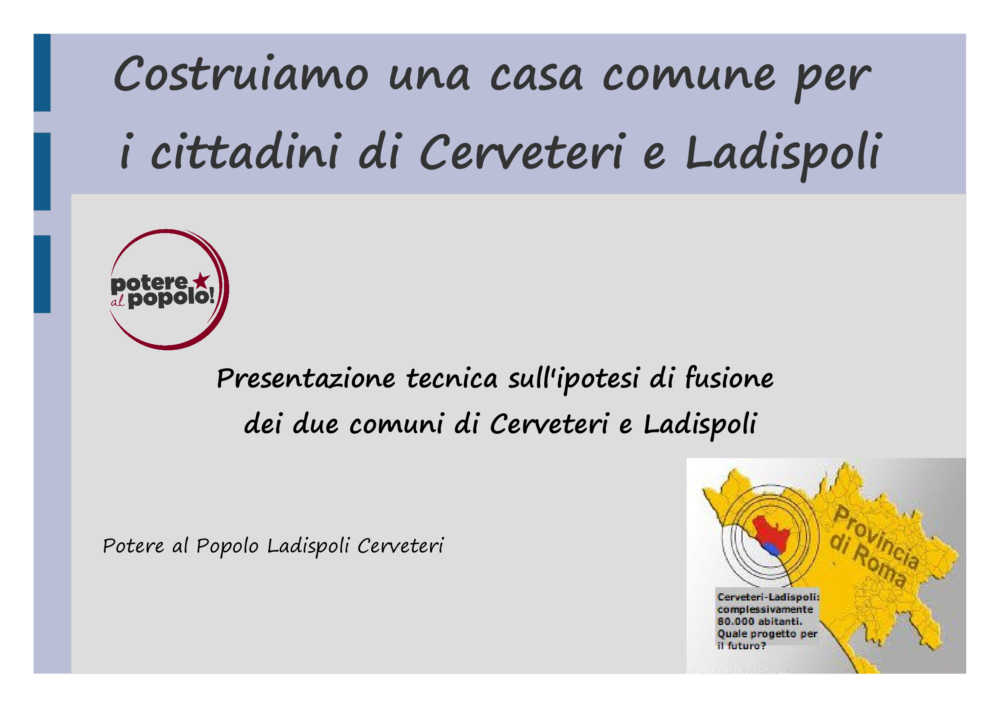 fusione cerveteri ladispoli pap potere popolo