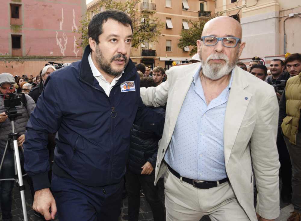 Il leader della Lega Matteo Salvini a Civitavecchia
