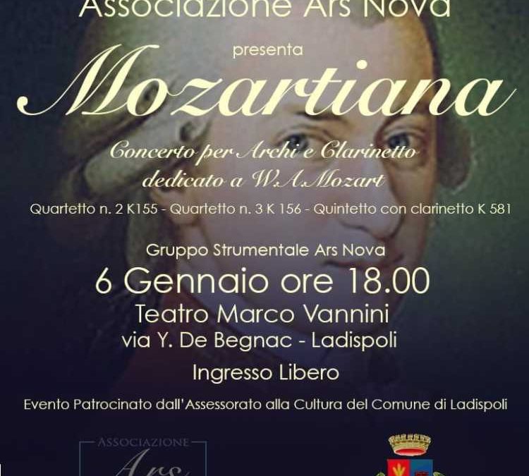 Ladispoli, concerto della Befana a teatro Vannini con Mozart