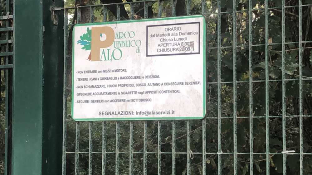 parco bosco palo ladispoli chiuso