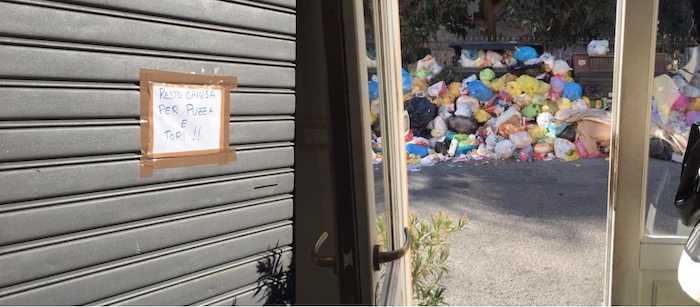A Torrevecchia negozio con vista sulla monnezza, la titolare: “Resto chiusa per puzza e topi”